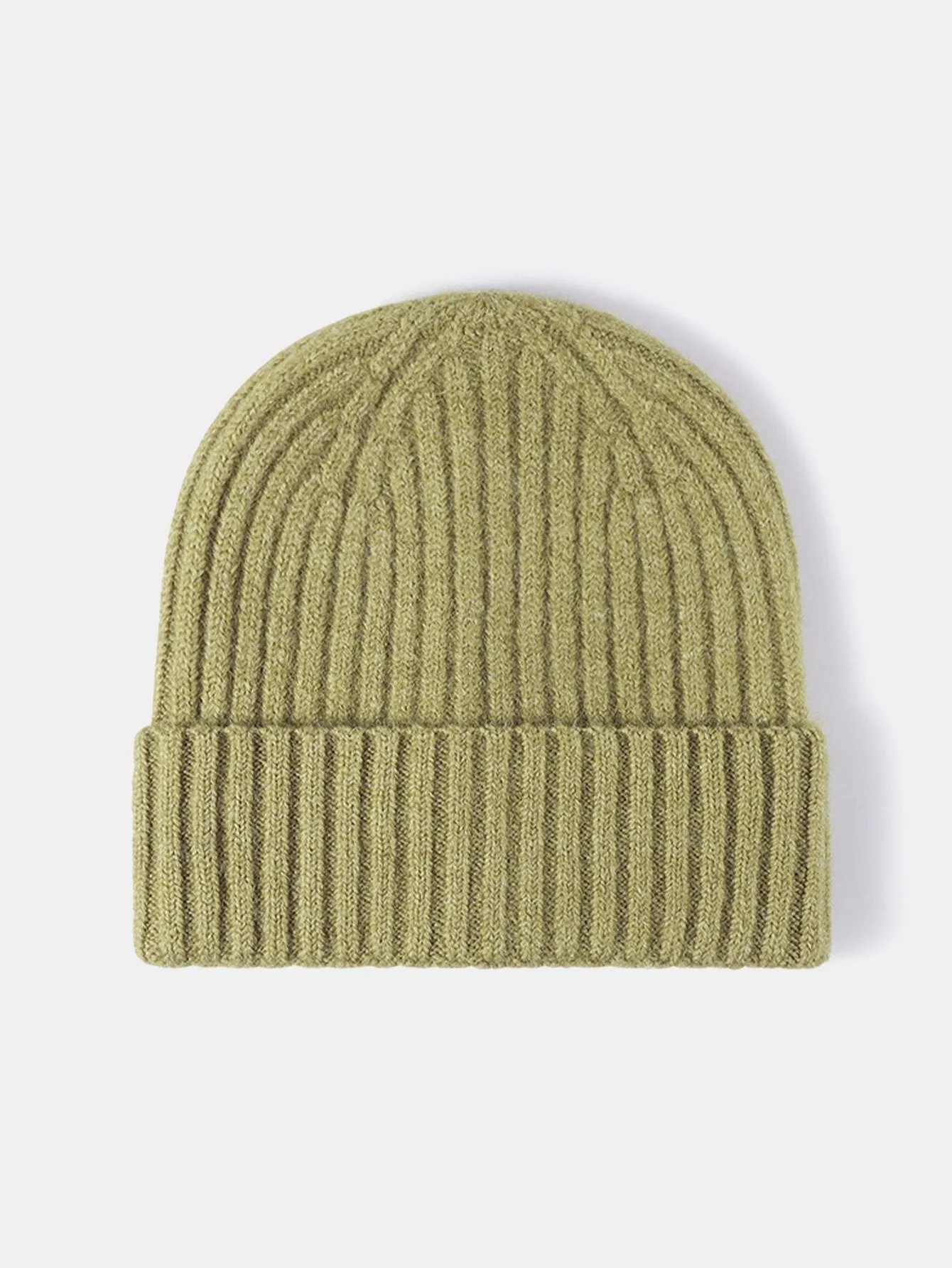 Faux Wool Warm Stripe Knit Beanie Hat