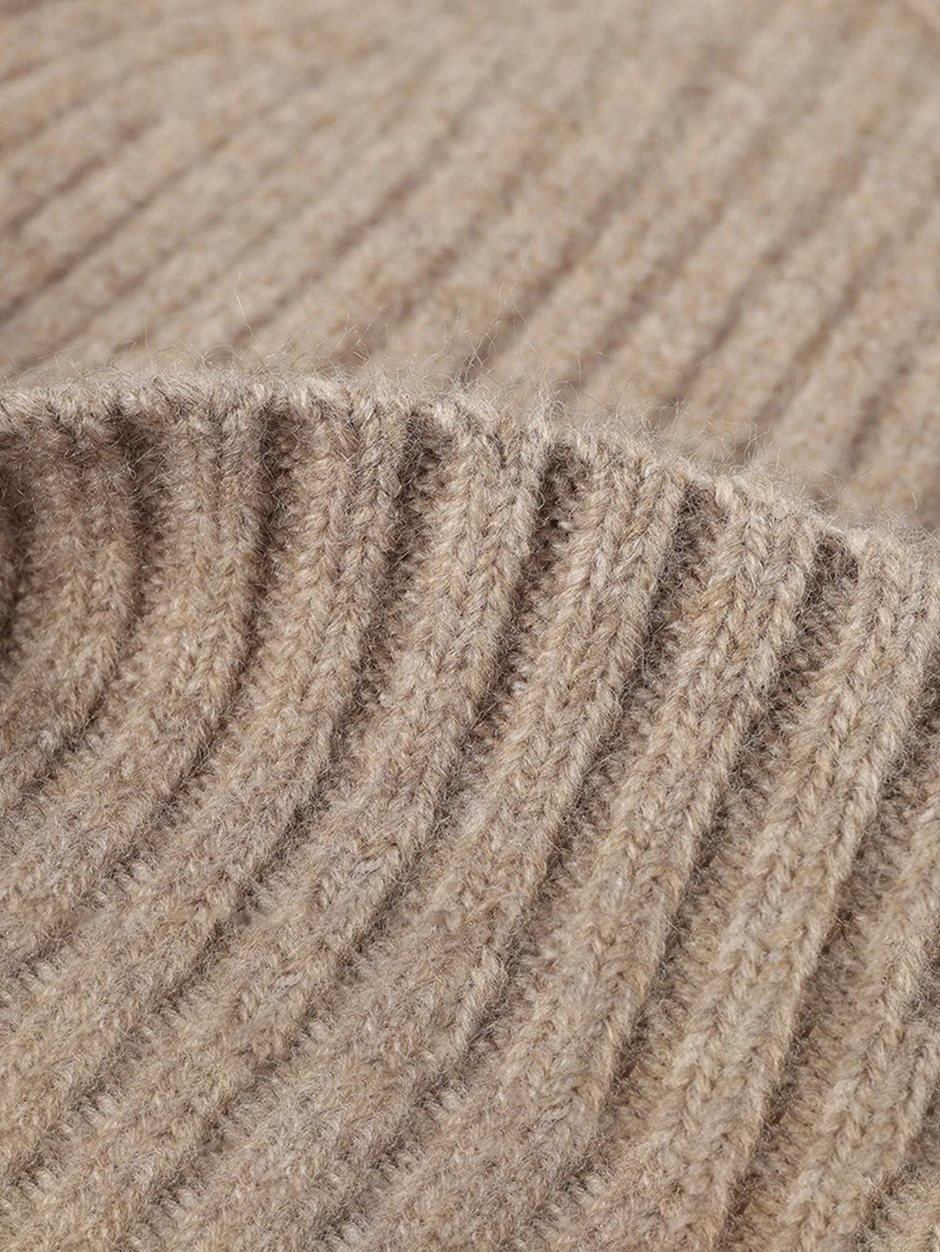 Faux Wool Warm Stripe Knit Beanie Hat